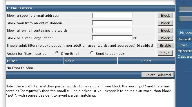 Spam filtering. Spam filtering