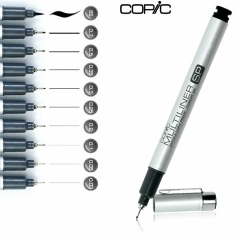 Фломастеры линеры. Copic линеры. copic multiliner 0.03. линнер 0,1. толщина линеров.