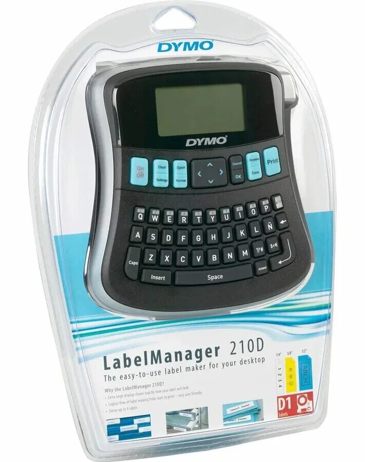 Dymo этикетки. Принтер Dymo 210d. Принтер Dymo Label Manager 210d. Принтер-маркиратор ленточный портативный Dymo Label Manager 210d. Принтер этикеток Dymo s0815220.