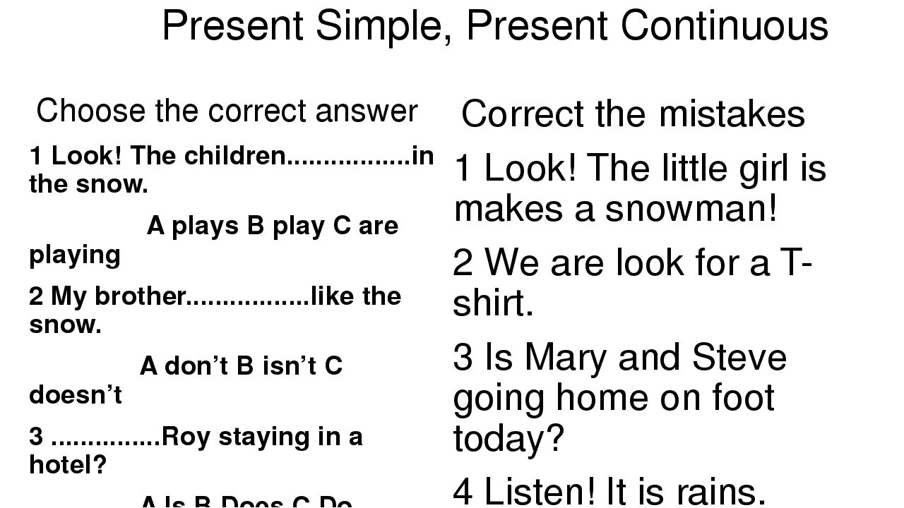 Present simple present Continuous. Английский для детей present simple и present Continuous. Present Continuous тест. Present simple or present Continuous choose the correct answer.