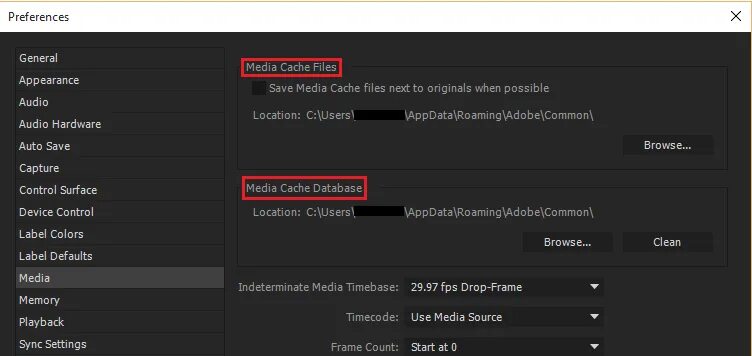 Import cache. Где находится папка Media cache file. База данных кэшированных медиафайлов Adobe Premiere Pro. База cache. Recent_file_cache.