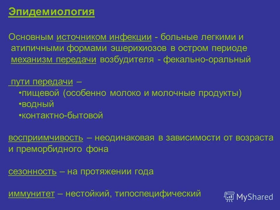 Острые кишечные инфекции тест