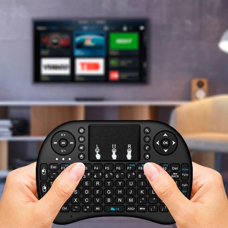 Клавиатуры для smart tv. Беспроводная мини клавиатура i8. Клавиатура Smart TV Mini Keyboard (Bluetooth, с подсветкой). Беспроводная клавиатура с тачпадом для смарт ТВ. Rii i8 2.4GHZ Mini Wireless Keyboard.