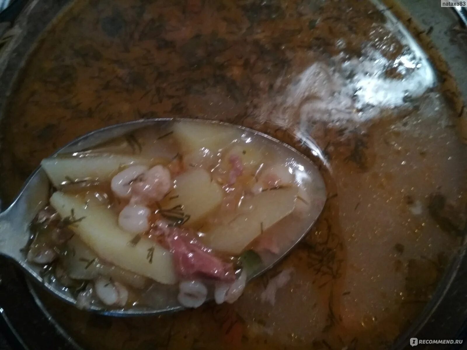 Суп из рыбных консервов с перловкой. Каша перловая с говядиной Лыткаринский МПЗ.