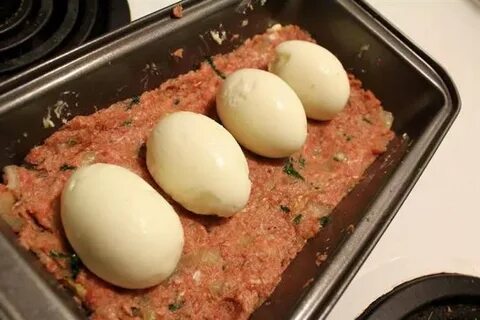 Мясной хлеб с яйцом