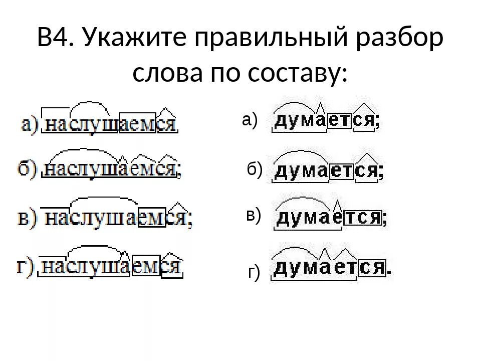 Находит разбор слова по составу 3 класс