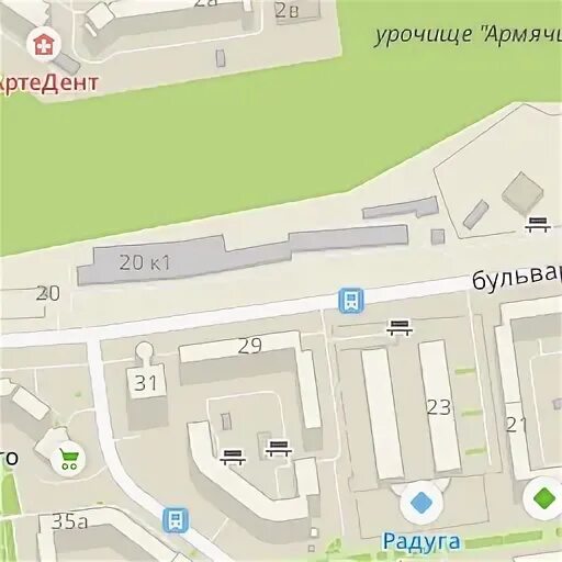 Бульвар юности карта