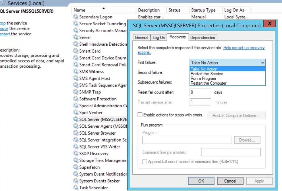 Sql vss writer. Mssqlserver. server.properties где находится. fail one service. sms agent host.