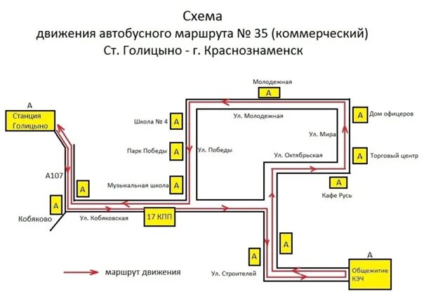 Направление 35 автобуса. Автобус 35 Краснознаменск Голицыно. Схема патрулирования. Маршрут 35 автобуса Голицыно Краснознаменск. Схема маршрута оповещения.