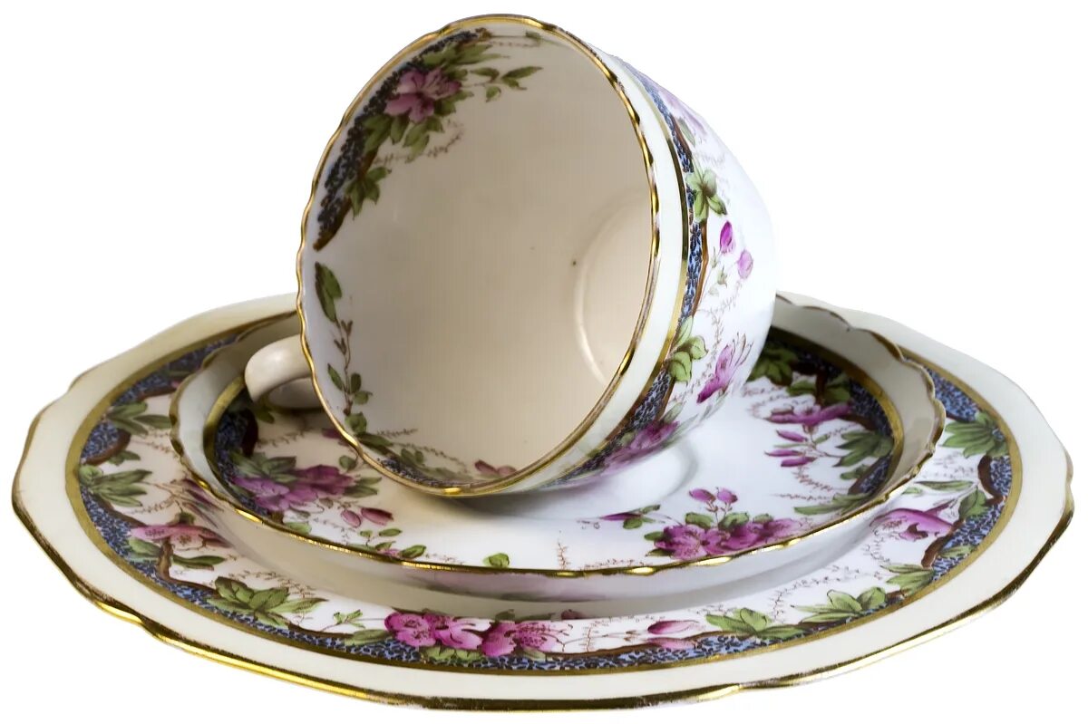 Фарфор на английском. Набор посуды "чайное трио" 21071. Сервиз столовый "Цветущий сад". WWRD фарфор. Английский фарфор 20 века.