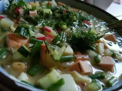 Окрошка с хреном