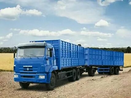 Камаз 65117 зерновоз с прицепом
