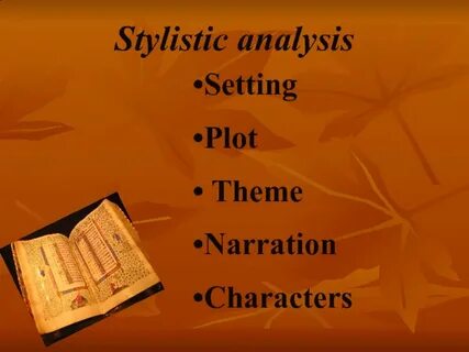 Stylistic analysis