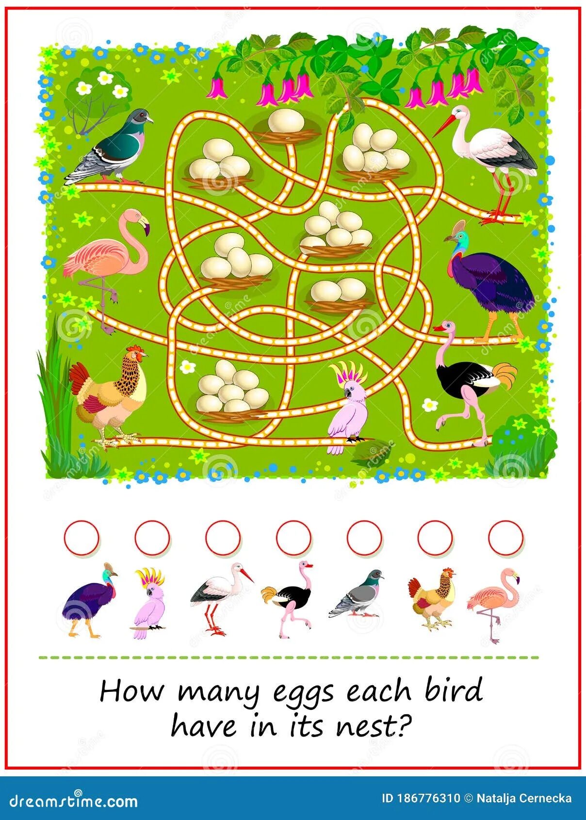 Birds Worksheets for Kids. How many Eggs раскраска. Nests for Birds Worksheet. How many Eggs.