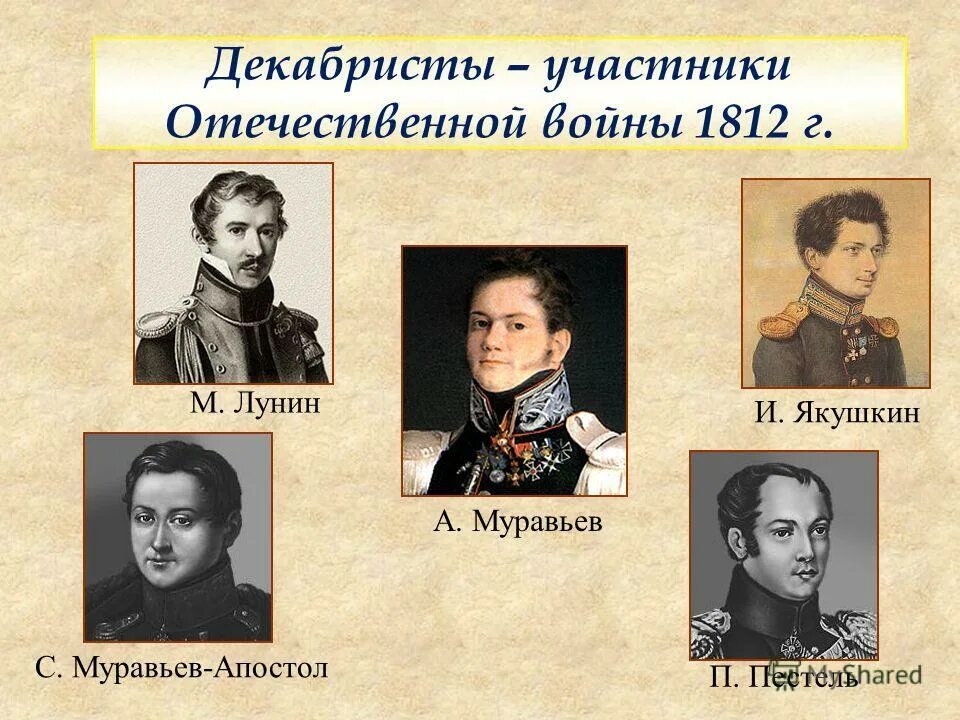 Самые главные декабристы. Декабристы-участники Отечественной войны 1812 г. Участники Отечественной войны 1812 года. Декабристы участники войны 1812 года.