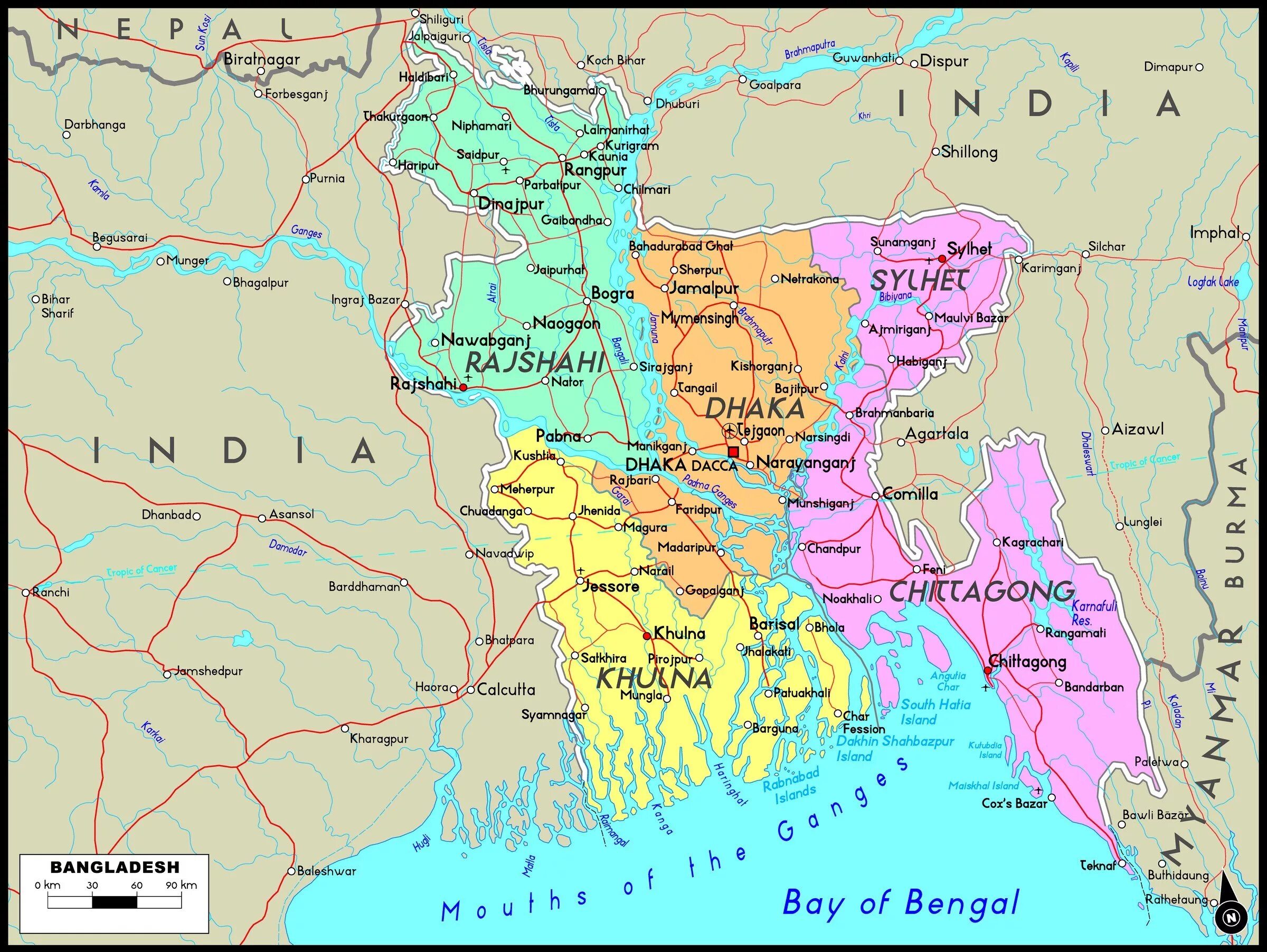 Бангладеш какая страна где находится столица национальность. Карта Бангладеш на карте. Географическая карта Бангладеш.