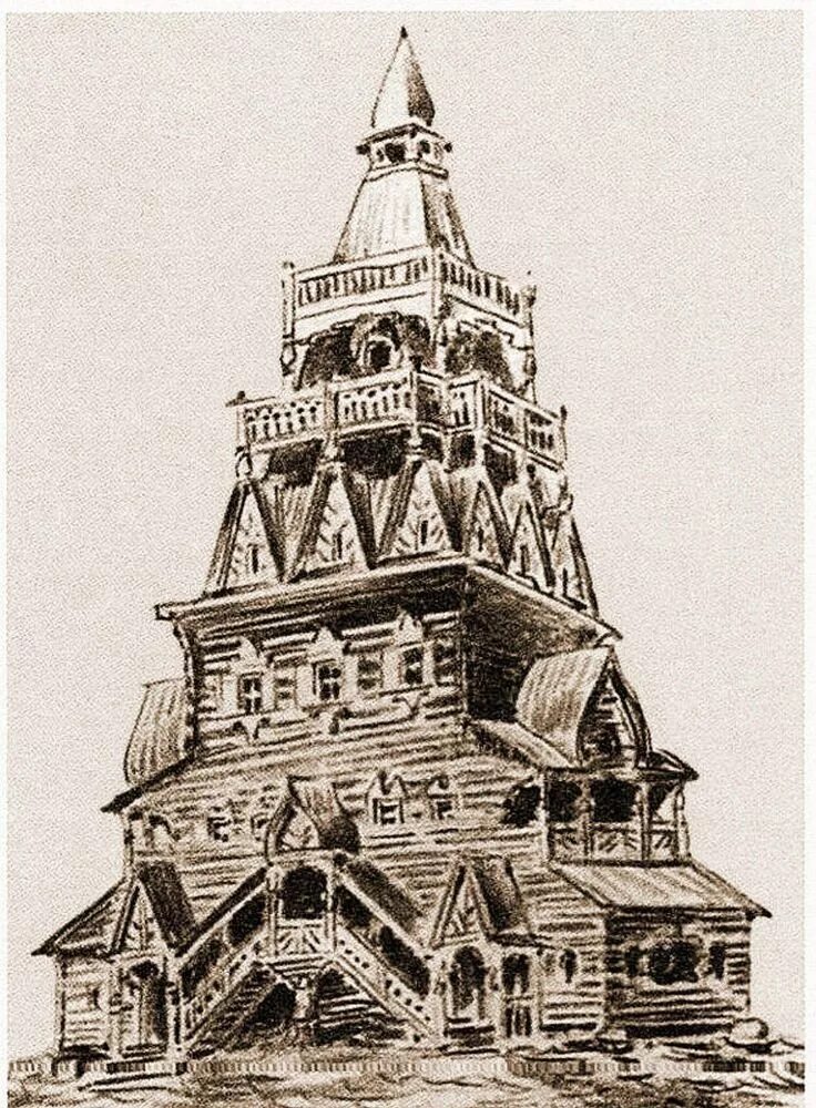Верхний ярус древнерусского здания