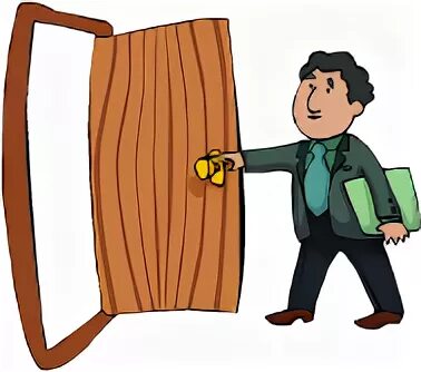 He opens the door