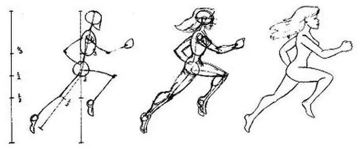 Двигаться б. Этапы рисования человека в движении. Поэтапное рисование человека в движении. Человек в движении рисунок карандашом поэтапно. Рисование фигуры человека в движении поэтапно.