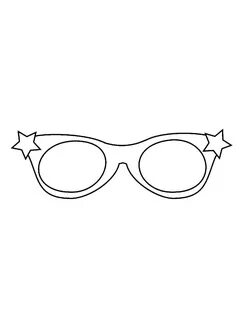 Раскраски Очки - распечатать в формате А4