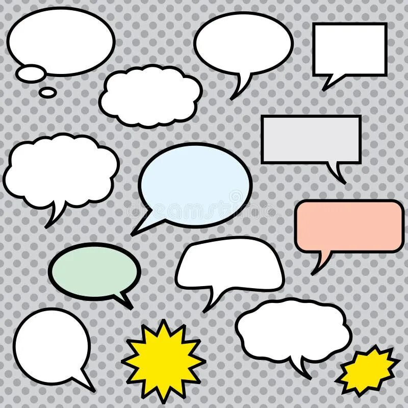 Облачко для текста. Вырезать диалог. Формы для комиксов. Облачко для текста. Заготовка для комикса.