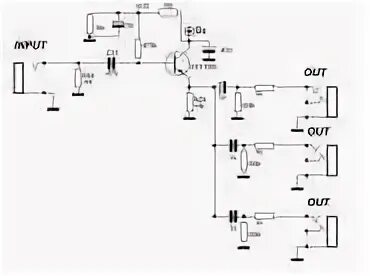Усилитель звука в гитаре. Схема транзисторного комбоусилитель для электрогитары. Гитарный предусилитель на транзисторах кт3102. Гитарный предусилитель на полевых транзисторах схема. Схема разветвителя усилителя видеосигнала.
