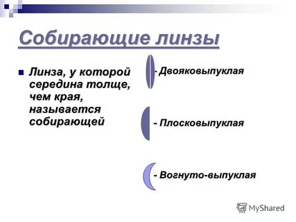 Линза у которой края толще чем середина