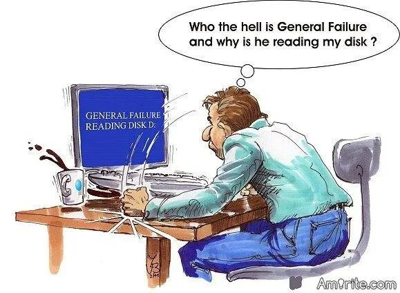 Генерал ФЕЙЛОР. General failure reading your Disk. General failure. General failure reading Disk a.