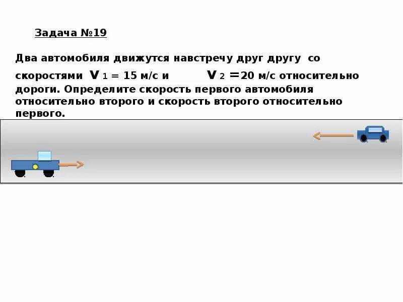 Задача по дороге движутся. Скорость первого автомобиля относительно второго. Машины движутся навстречу друг другу. Две машины движущиеся навстречу друг. Два автомобиля движутся.