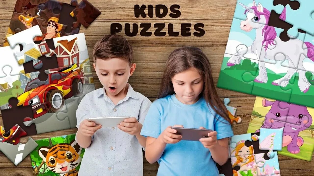 Комната губки боба. Дети собирают пазлы. Мобильная игра пазл. Puzzles for kids. Kids puzzle games.