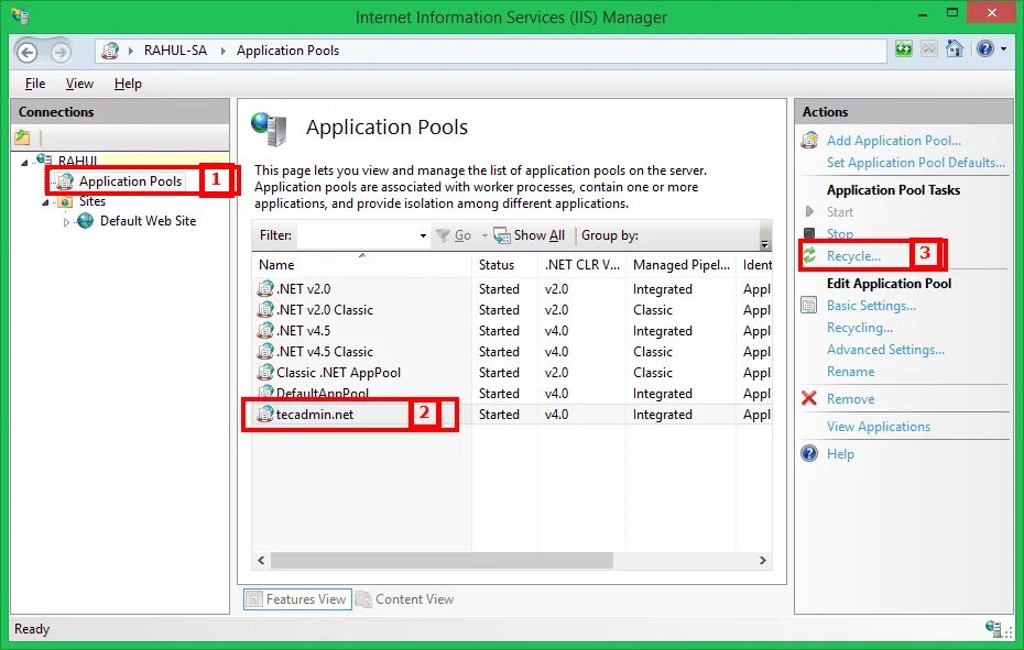 Пул приложения. Пулы приложений iis. iis application pool. internet information services (iis) manager. application services.