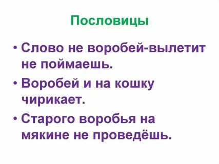 Пословица со словом лето