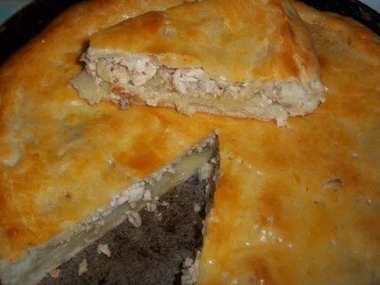 Дрожжевой пирог с горбушей и картошкой