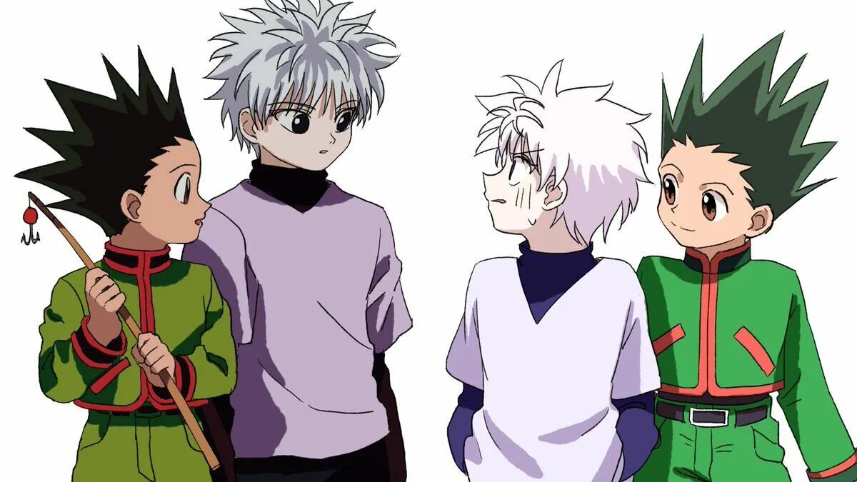 Старый гон. Hunter x Hunter 1999 Киллуа. Хантер 1999 Киллуа и Гон. Охотник охотник Киллуа 1999. Хантер х Хантер 1999 года.