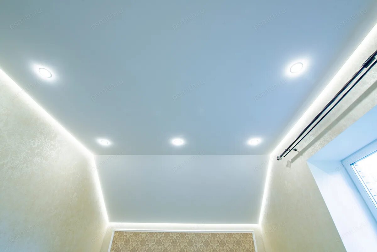контурная подсветка потолка.