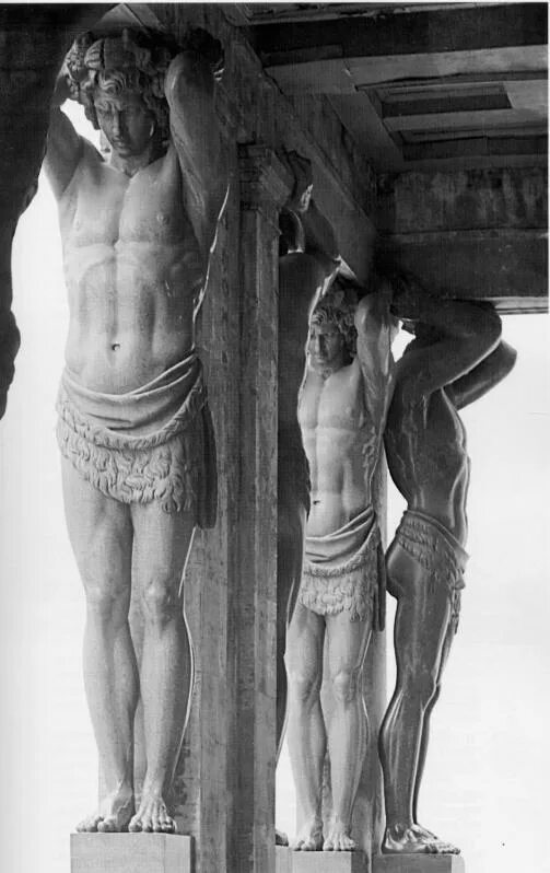 Смо атланты. Атлант Греческая статуя. Греческая скульптура Атлант. Колонна статуя Атлант. Колонны Атланты в Греции.