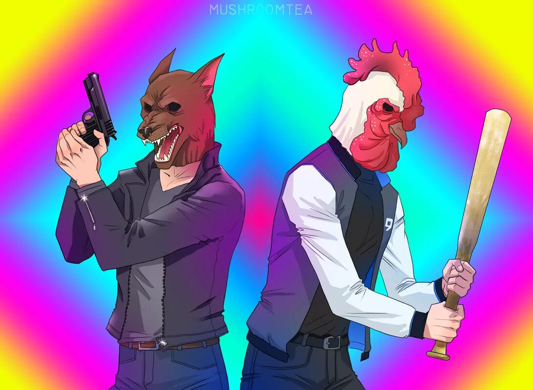 Hotline miami 3 real edition. Маски Дэнис Хотлайн Майами. Тони Хотлайн Майами 2 арт. Маска волка Хотлайн Майами.