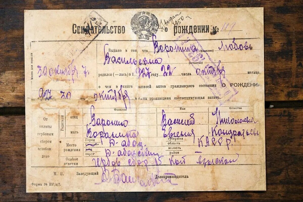 Второе свидетельство о рождении. Свидетельство о рождении 1927 года. Реставрация свидетельства о рождении. Свидетельство о рождении в царской Руси. Свидетельство о рождении 1927 года Ленинград.