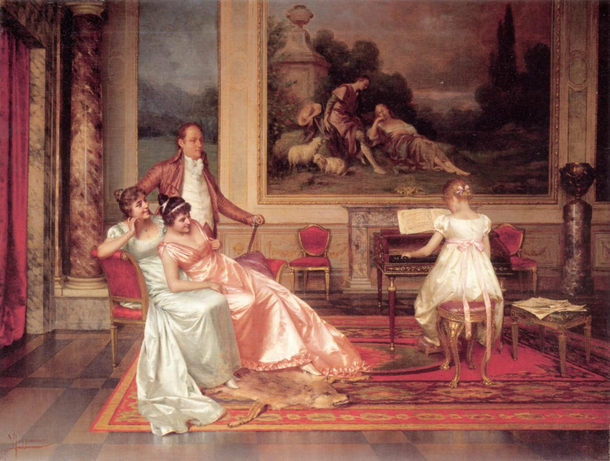 Люди классицизма. Художник-Vittorio-Reggianini. Витторио Реджианини (Vittorio Reggianini). Витторио Реджианини художники картины.