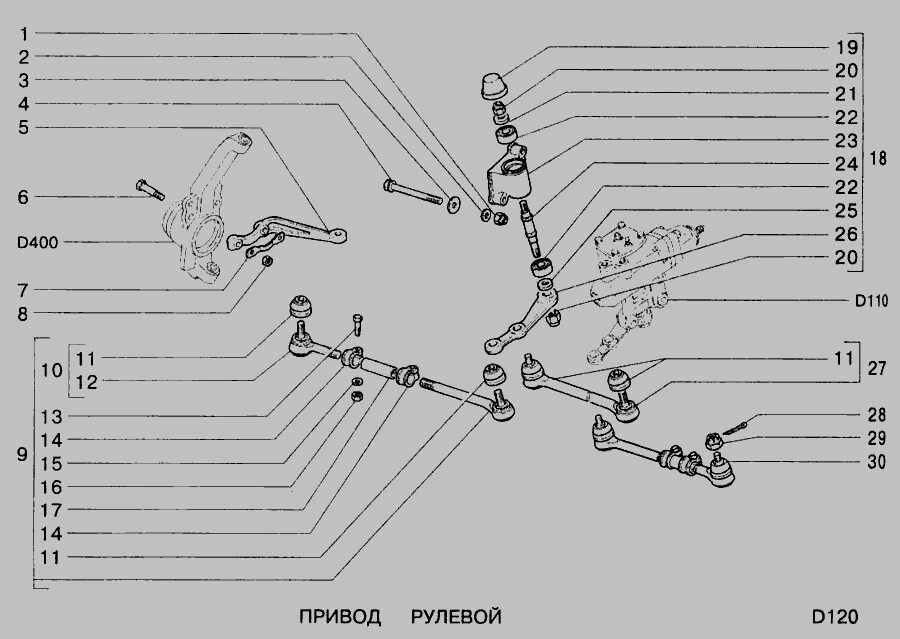 Рулевой ваз 2123. Трапеция рулевая 2123 схема. Рулевая трапеция ВАЗ 2101 схема. Привод рулевой 2101. Заводской чертеж рулевой трапеции Нива 21213.