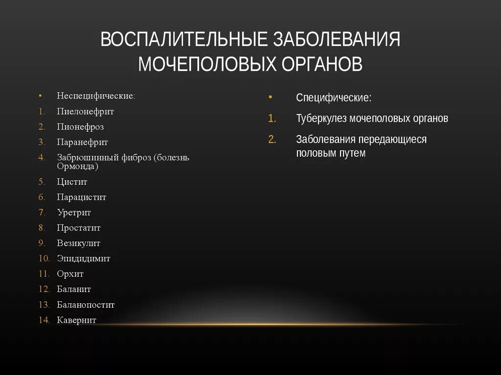 Специфические половые заболевания. Классификация воспалительных заболеваний мочевыводящей системы. Воспалительные заболевания органов мочеполовой системы. Классификация заболеваний органов мочевыделительной системы. Неспецифические воспалительные заболевания мочеполовых органов.