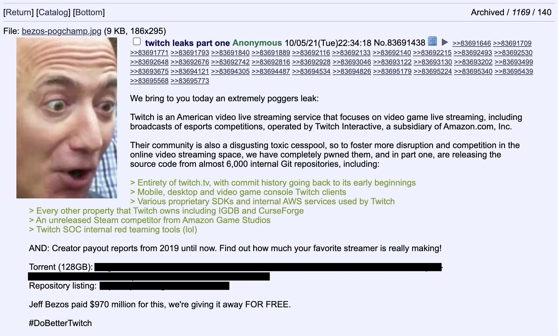 Twitch database. Twitch leak. twitch кода. безос твич. кому принадлежит твич.