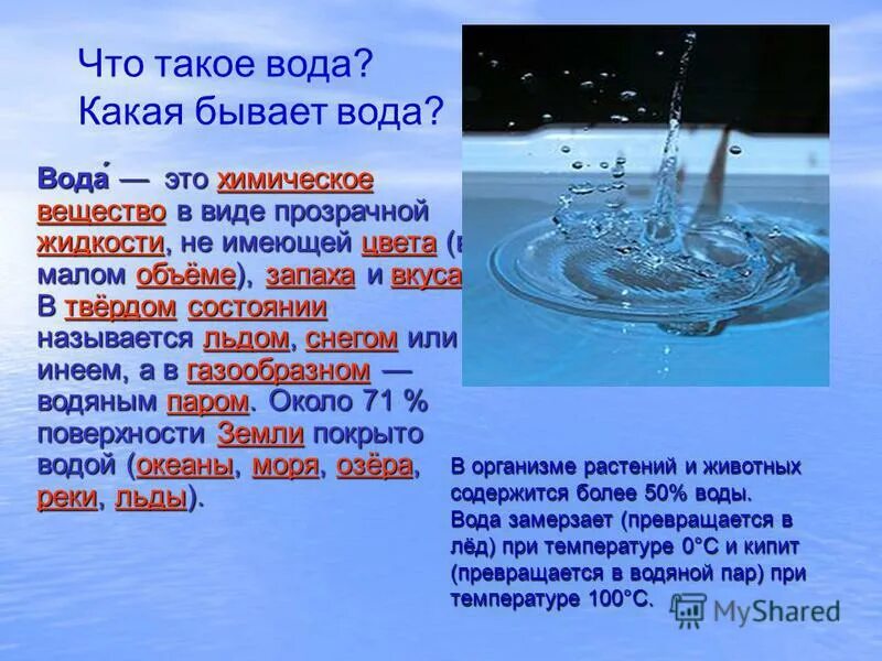 Что такое водный