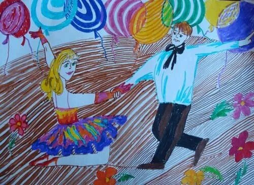 Рисование дети танцуют. Композиция на тему танец. Рисунки детей на тему танцы. Танец глазами детей.