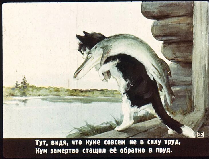 Щука и кот текст. Щука и кот. басня щука и кот.