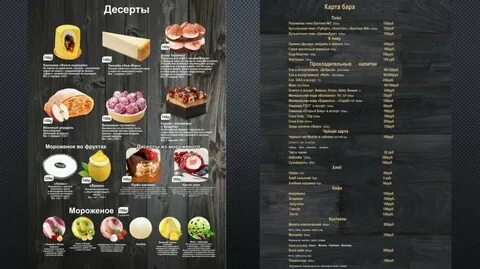 Карта цен ресторанов