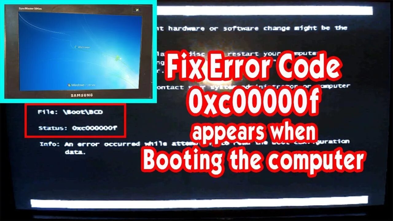 0xc000000f. Windows failed to start 0xc000000f. ошибка oxc000000f windows 7.