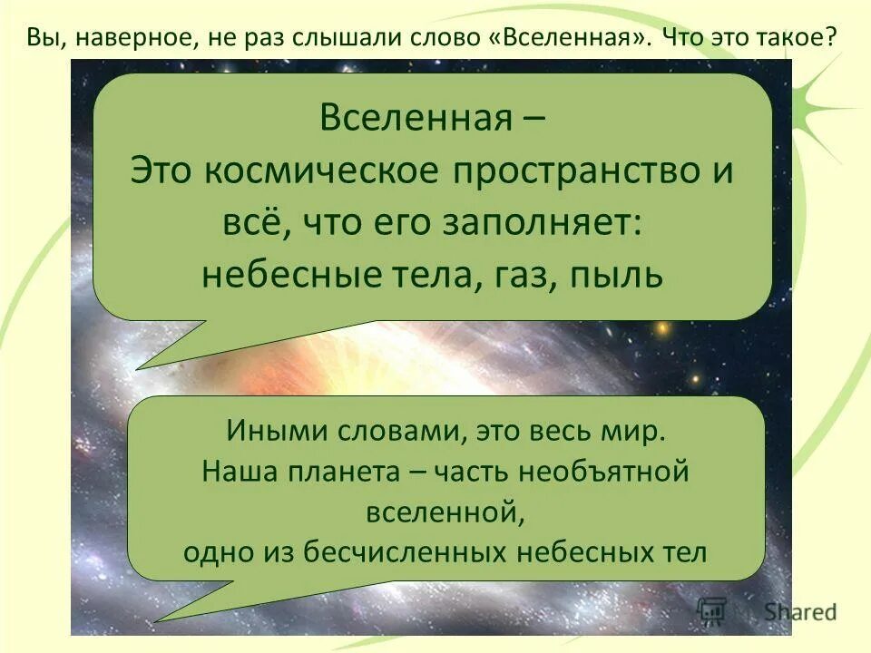 1 раз слышу это слово. Вселенная что это такое простыми словами. Вселенная мир одним словом. Вселенная это космическое пространство и всё что его заполняет. Определение слова Вселенная.