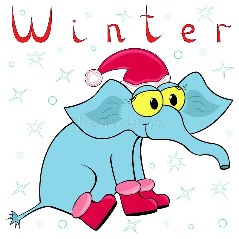 Зимний слоник. Слон в валенках. Рисунок зима и слон. Слон зимой рисунок. Зима Слоник рисунок.