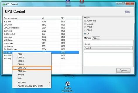 Cpu control